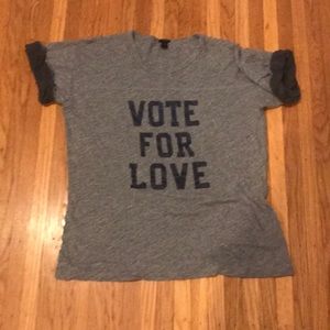 JCrew “Vote for love” tshirt